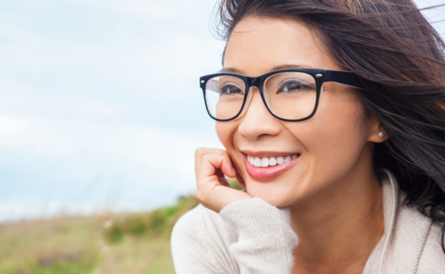 woman in glasses