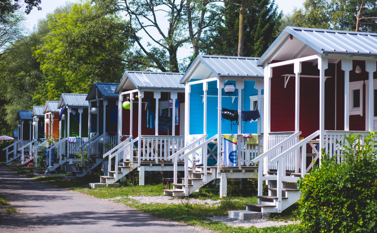 colorful and well kept mobile homes