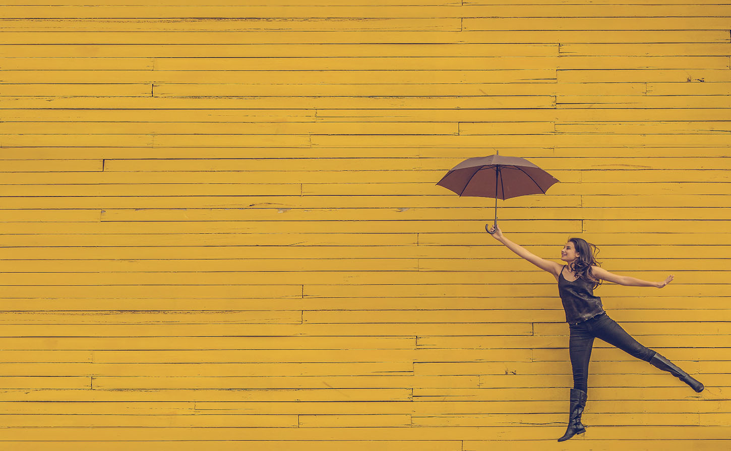 woman holding an umbrella